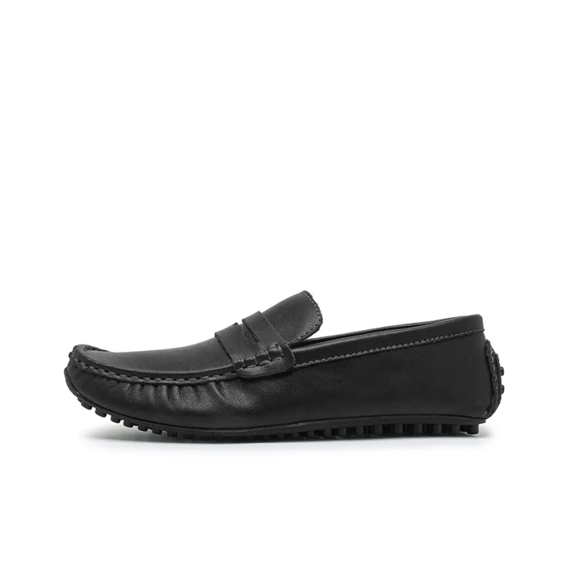 King Jinmai Gommino Loafers Men Black/Red Brown/Khaki-0