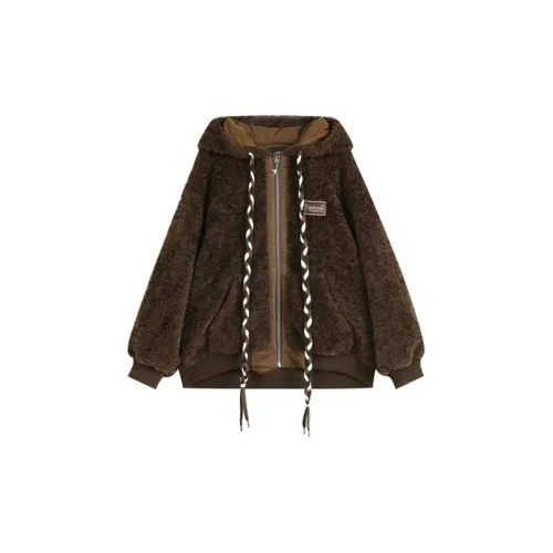 ELF SACK Puffer Jackets Women's Sunflower Dark Brown