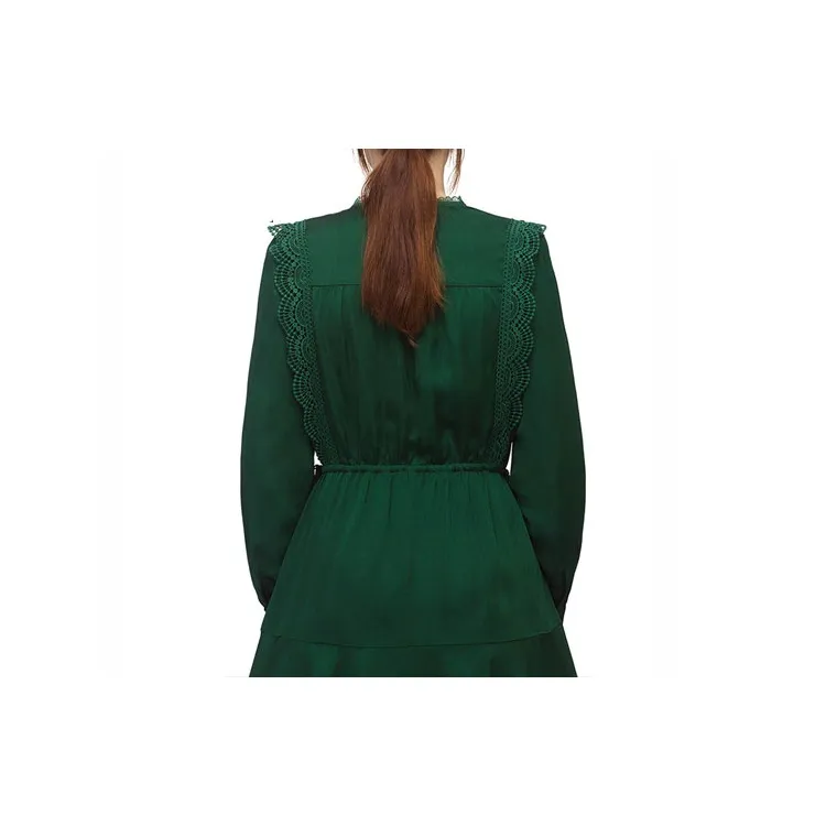 Self portrait Long Sleeved Dresses Women's Green-1