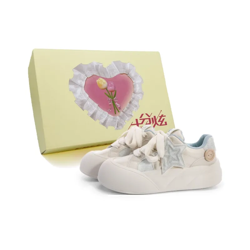 FULLXUAN Skateboard Shoes Women's Low Top White-1