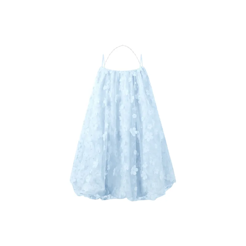 Three Quarters Slip Dress Women's Blue-1