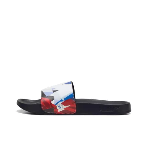 PUMA BMW M Motorsport Slip-Resistant Abrasion-Resistant Slide Slippers Unisex Black White Red