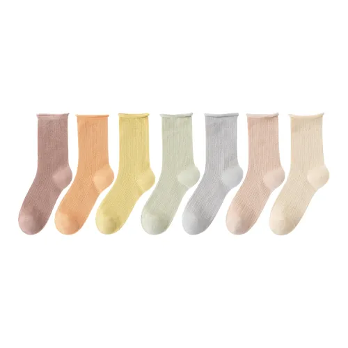 Lan Miao Mid Calf Socks Women's 7 Pack