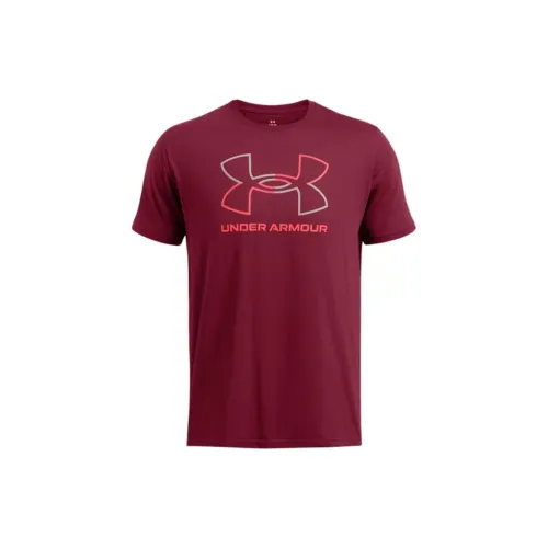 Under Armour Foundation T-Shirts Men Red Pheasant / Racing Red