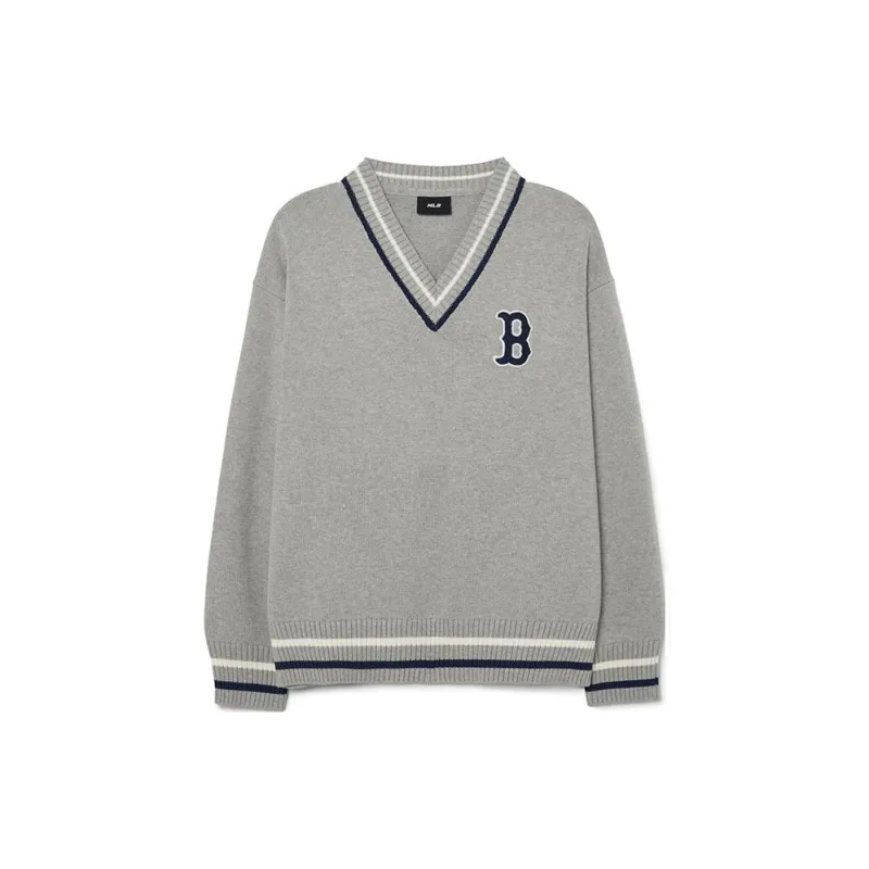 MLB Boston Red Sox Knitwear Unisex Heather Gray-1