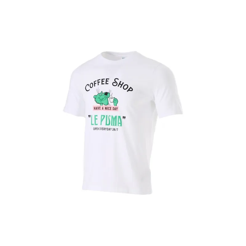 PUMA VIBES AOP T-Shirts Unisex White-2