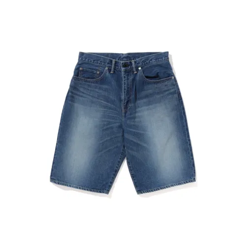 A BATHING APE Nyc Logo Denim Shorts