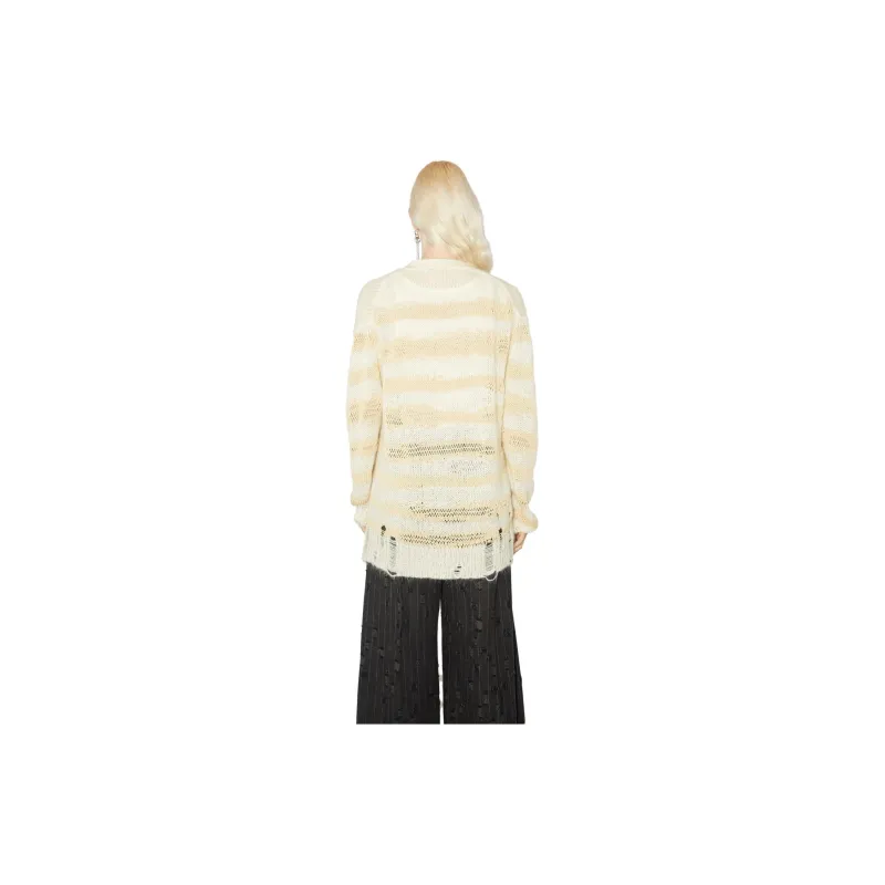 Acne Studios Distressed Striped Cardigan-1