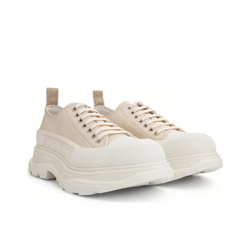 Alexander McQueen Tread Slick Low Top Sneakers 'Cream Pink White'-3