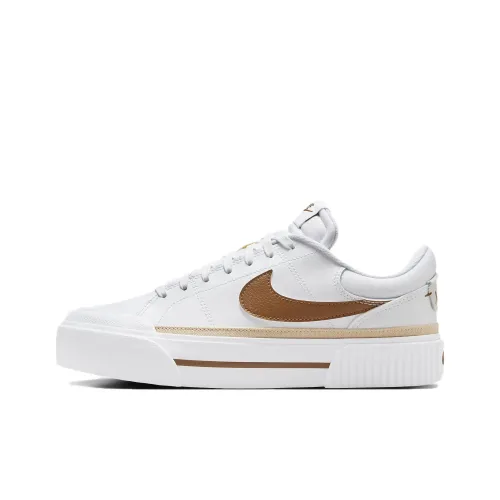 Nike Court Legacy Lift White British Tan Sanddrift Women's