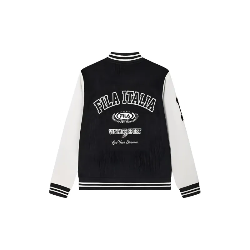 FILA FW24 Baseball Jacket Men's Jet Black-1