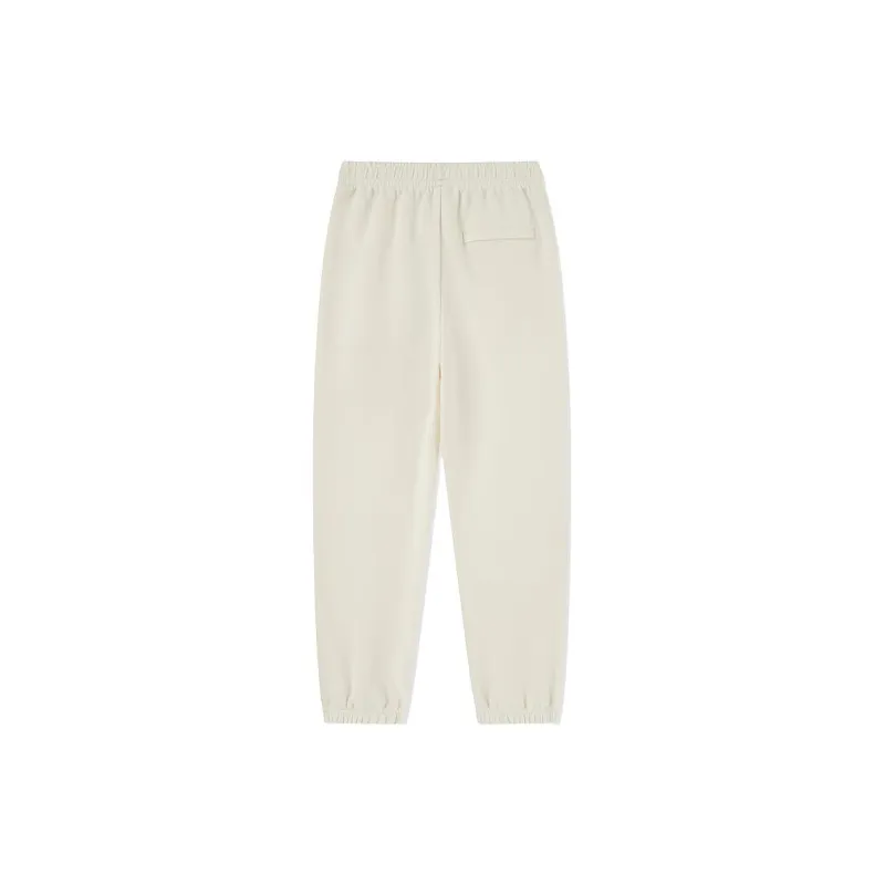 QIAODAN Knitted Sports Pants Women's Cream White-1