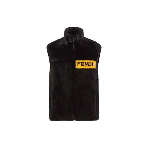 FENDI Vests Men Black