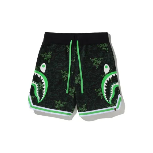 A BATHING APE Bape Casual Shorts Men Bright Green