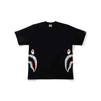 A BATHING APE New Multi Camo Side Shark Relaxed Tee