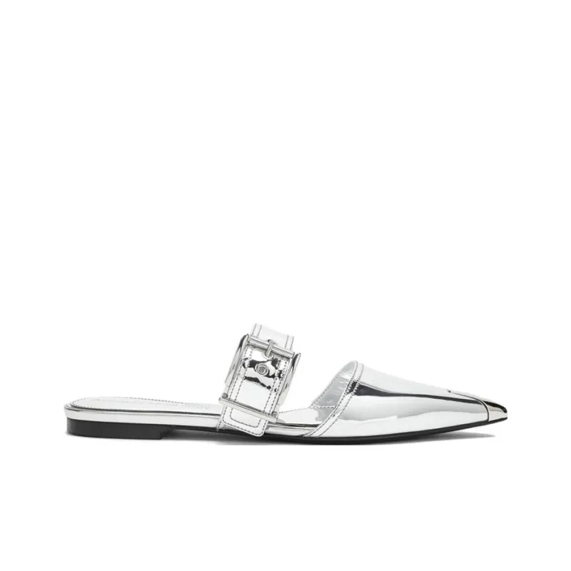 Alexander McQueen Punk Flat Leather Mules-1