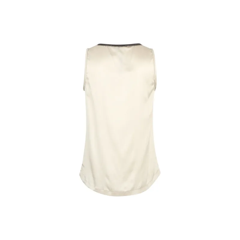 Brunello Cucinelli Scoop Neck Silk Tank-1