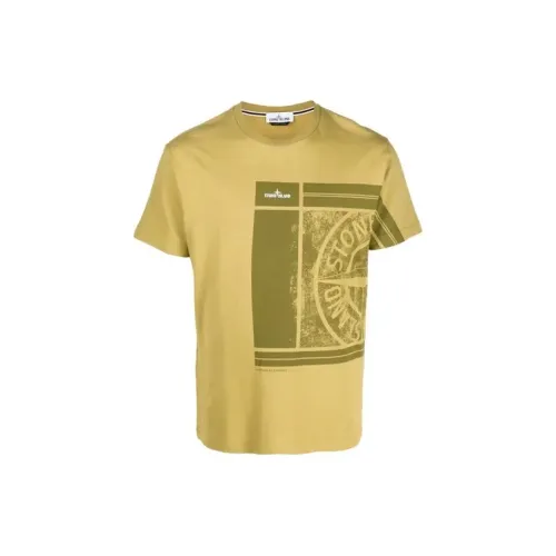 STONE ISLAND T-Shirts Men Yellow