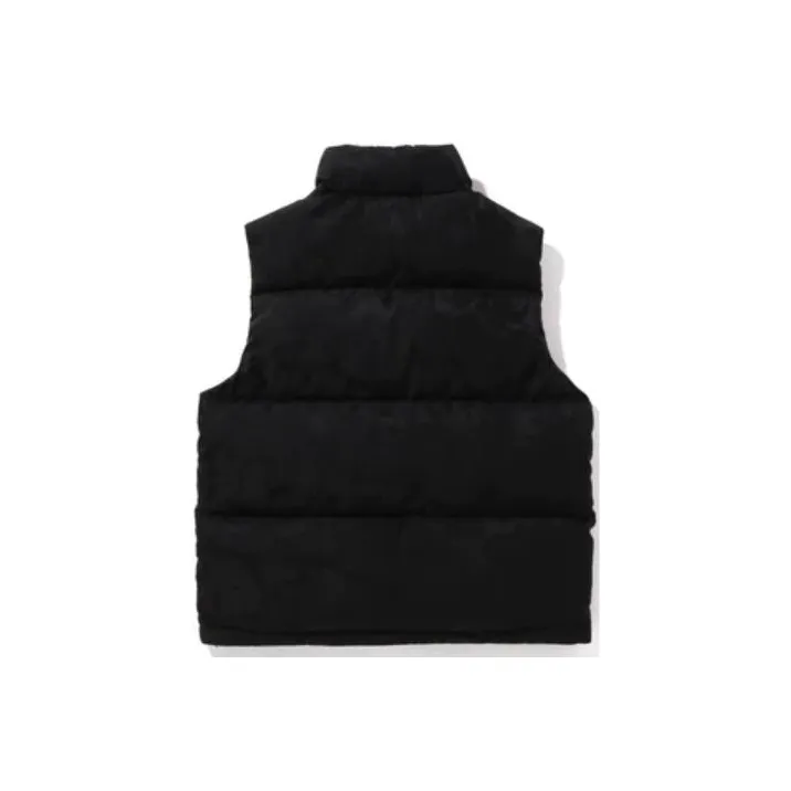 A BATHING APE Tonal Solid Camo Puffer Down Vest Men's-5