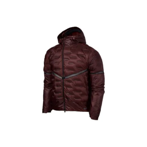 Nike Jackets Men Burgundy Red