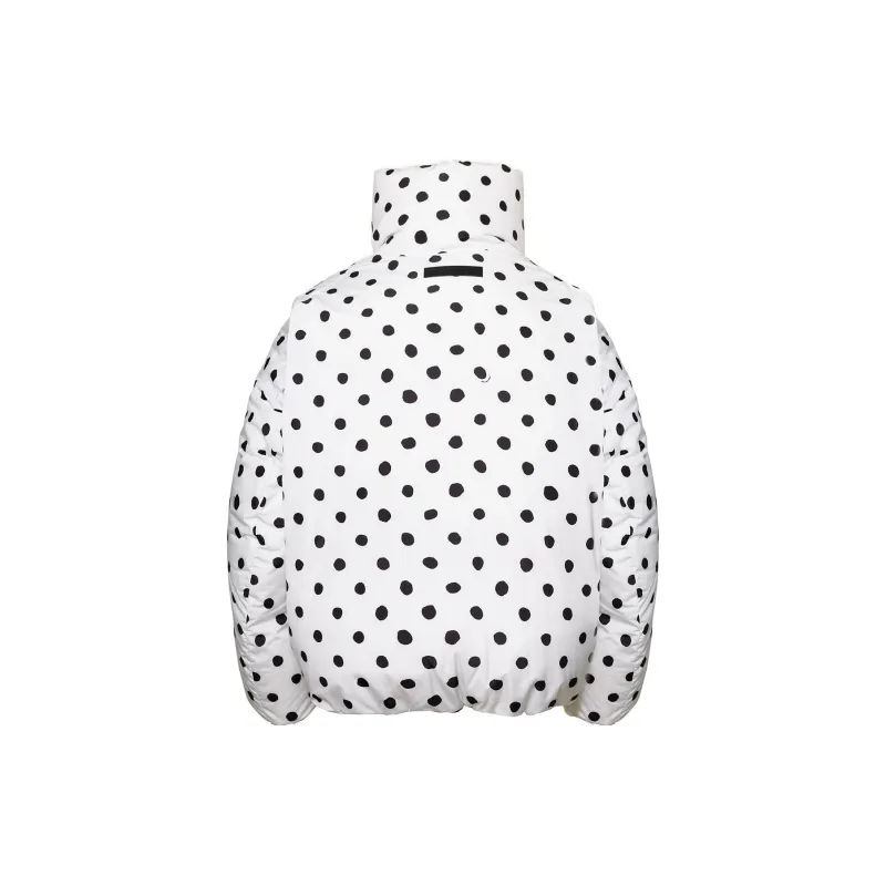 MARNI Polka Dot Printed High Neck Quilted Jacket-1
