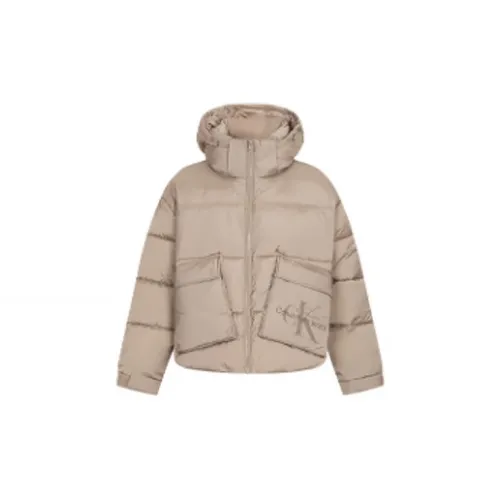 Calvin Klein Puffer Jackets Unisex Coffee