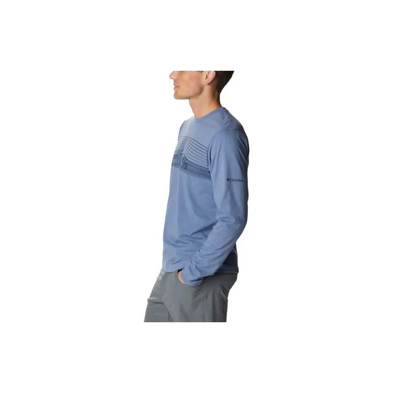 Columbia T-Shirts Men Turquoise Blue-2