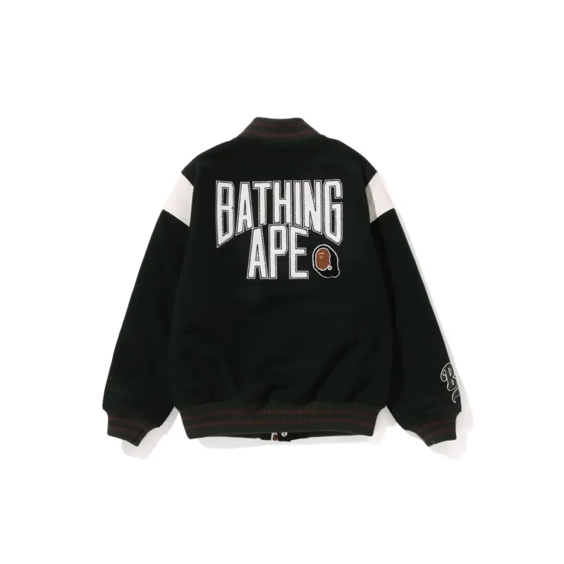 Bape Switch Shoulder Varsity Jacket-4