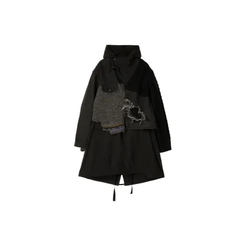 CROQUIS Trench Coats Unisex Special Black