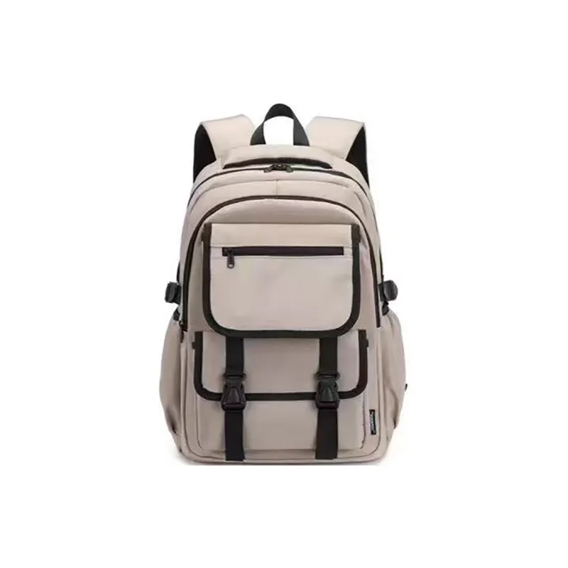 ZUOBAILI Nylon Backpack Large Size Unisex Light Gray Dark Gray Khaki Black-3