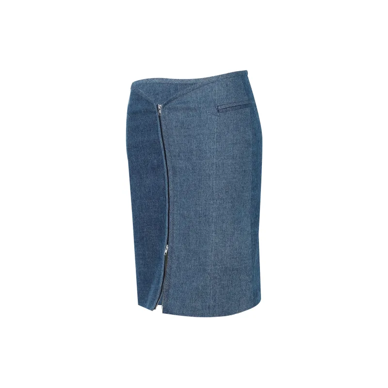 N DRESS Denim Short Skirts Women's Navy Blue-2