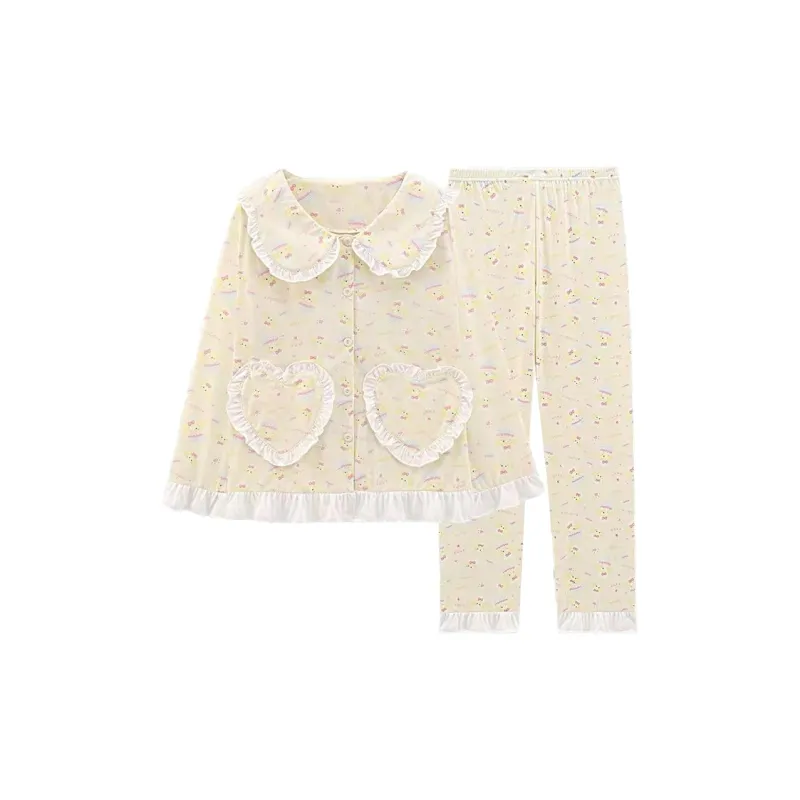 O'MESIK Pajama Set Women's Custard-0