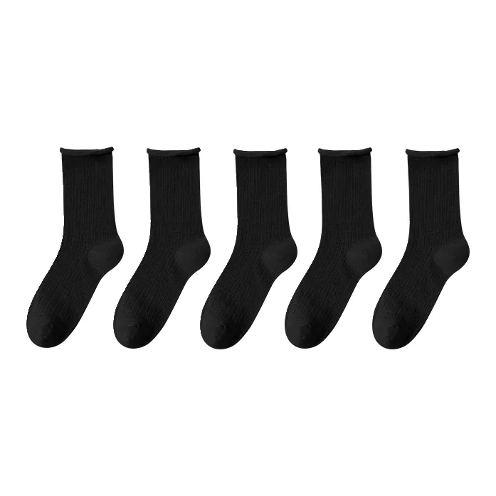Lan Miao Mid Calf Socks Women's 5 Pack-10