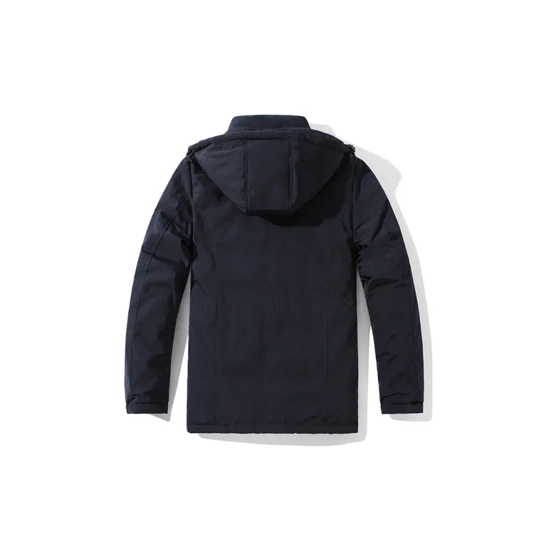 New Business Origin Solid Color Detachable Hood Loose Fit Thickened Mid-Length Puffer Jacket Unisex-5
