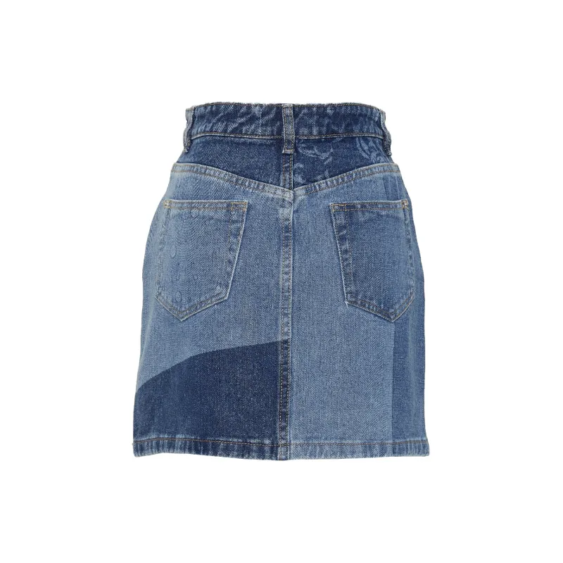 SUPIN Denim Short Skirts Women's Blue-1
