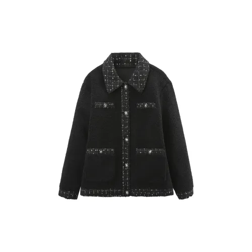 A paradise for awakening Velvet Jackets Women's Black