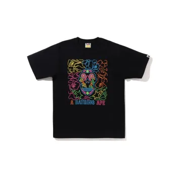 A BATHING APE Halloween Neon Mexican Skull Tee