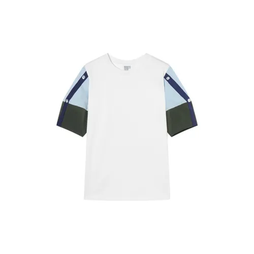 DIALOGUE T-Shirts Women's Blue/White With Green Accents