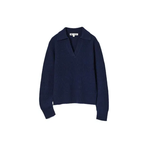 UNIQLO X CDC Co-brand Sweaters Women's Navy Blue