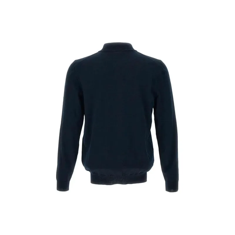 HUGO BOSS Logo Embroidered Zipped Knit Cardigan-1