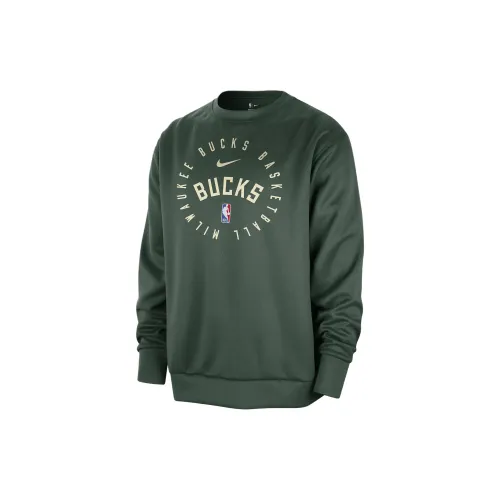 Nike Milwaukee Bucks Sweatshirts Men Fir Green