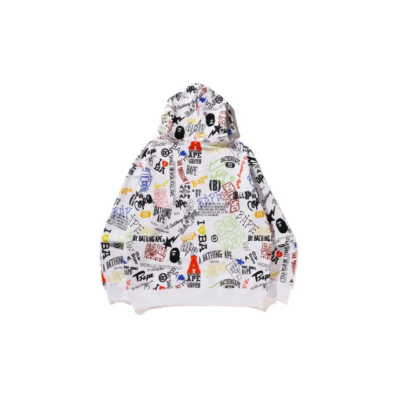 A BATHING APE Hand Draw Pullover Hoodie-3