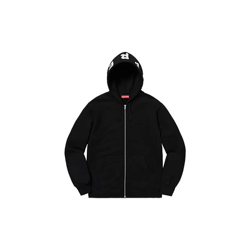 Supreme Felt Hood Logo Zip Up Sweatshirt-1
