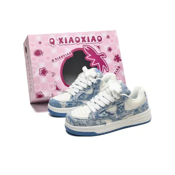 Circle small Skateboard Shoes Unisex Low Top White/Black