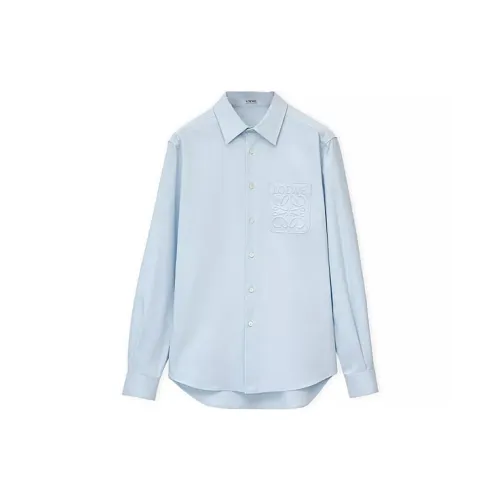 LOEWE Shirts Men Light Blue