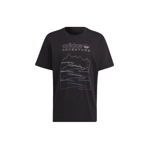 Adidas Originals ADVENTURE MOUNTAIN FRONT T-Shirts Men Black