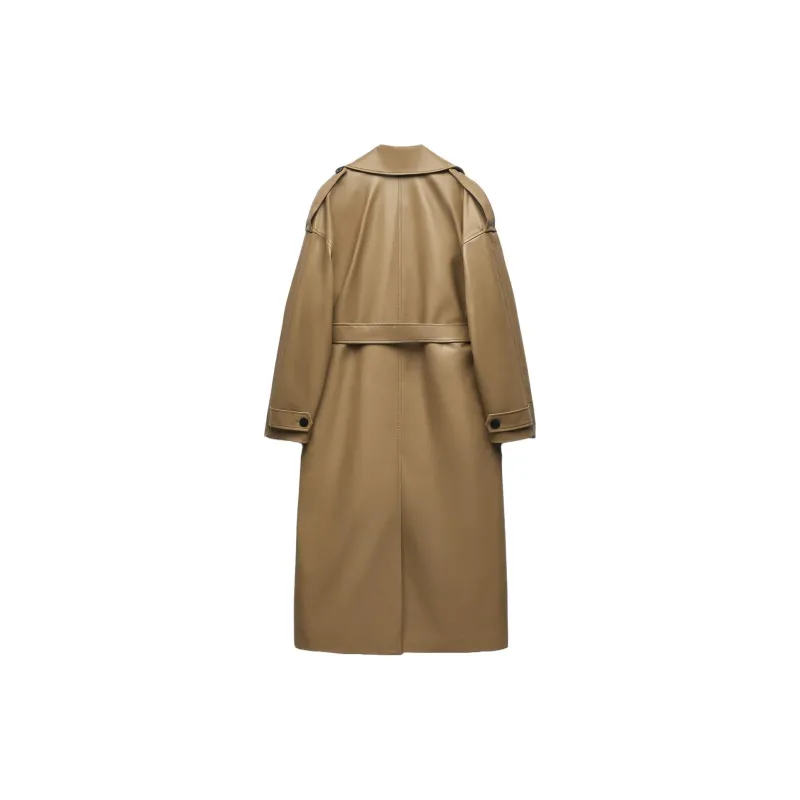 ZARA Trench Coats Women's Light Brown-1