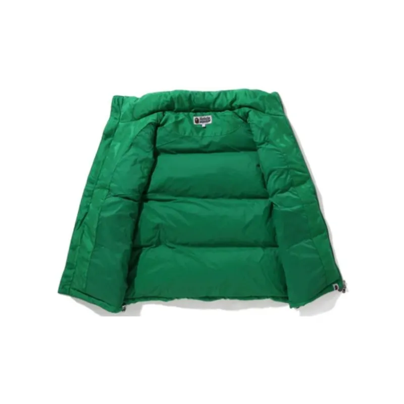 A BATHING APE Tonal Solid Camo Puffer Down Vest Men's-10