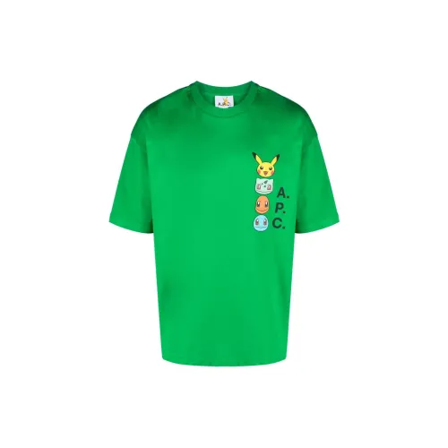 A.P.C T-Shirts Unisex Green