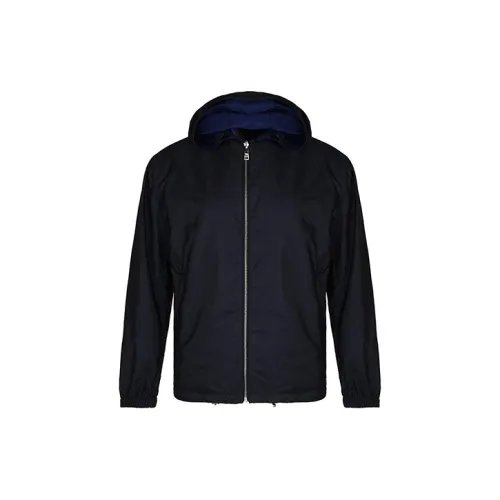 PRADA Jackets Men Navy Blue